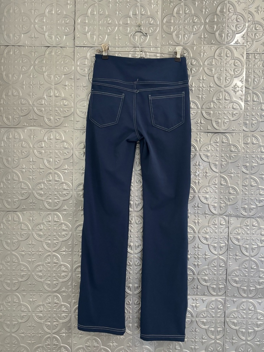Vooveeya Flare Leg Yoga Stretch Pants size small nwot navy blue - Picture 4 of 6